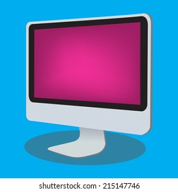 LCD Display illustration in flat style