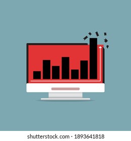 lcd display. SEO monitoring icon line element. Vector illustration of SEO monitoring icon line isolated on clean background for mobile app logo design. monitor diagram logo.