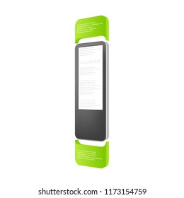 LCD display stand. Illustrations isolated on white background. Graphic concept for your design