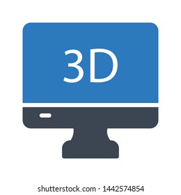 lcd glyph color vector icon