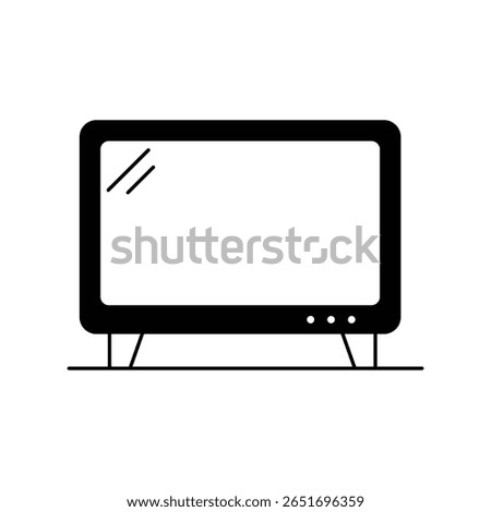lcd glyph icon with white background vector stock illustration