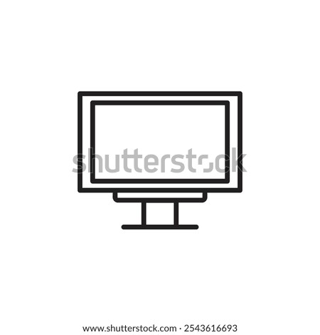 LCD icon Flat line illustration