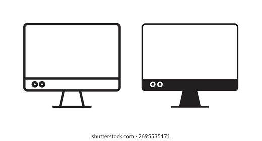 COLECCIÓN de ilustraciones de iconos LCD. contorno de trazo editable y estilo plano