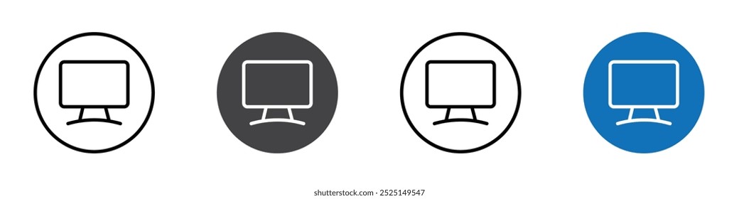 Lcd icon Isolated on white background vector set