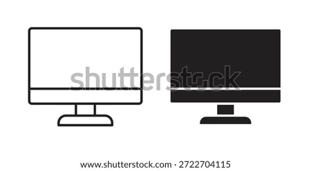 LCD icon isolated vector Illustration. Vector pictogram for web and app