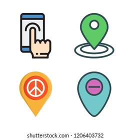 lcd icon set. vector set about touch screen and placeholder icons set.