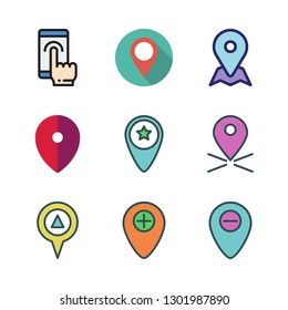 lcd icon set. vector set about placeholder and touch screen icons set.