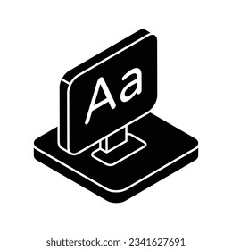 Lcd icon, vector stock illustration.