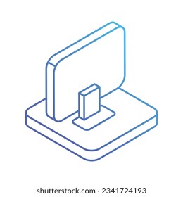 Icono Lcd, ilustración de material vectorial.
