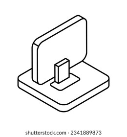 Lcd icon, vector stock illustration.