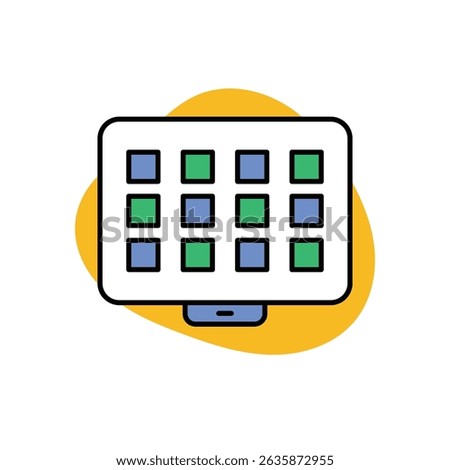 Lcd Icon vector stock illustration