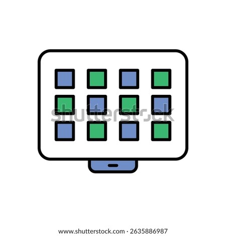 Lcd Icon vector stock illustration