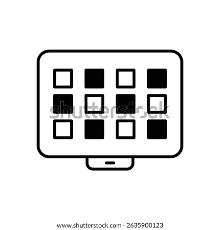 Lcd Icon vector stock illustration