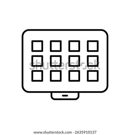 Lcd Icon vector stock illustration