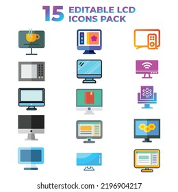 paquete de vectores de iconos lcd para sus proyectos