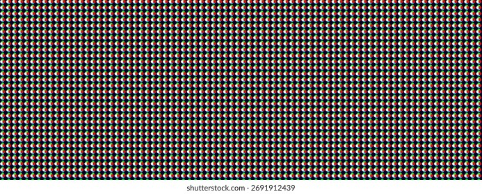 Tela de LED LCD com padrão de pontos e macro SMD para fundo do monitor. Grade e textura digitais para ilustração em vídeo. Malha de pixel e display para design de modelos eletrônicos.