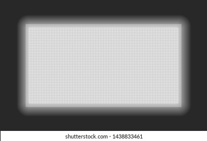 Lcd or led screen. Leds dot effect vector panel, dotted texture monitor display