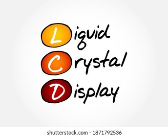 LCD - Liquid Crystal Display acronym, technology concept background