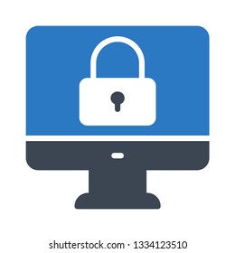 LCD lock glyph double color