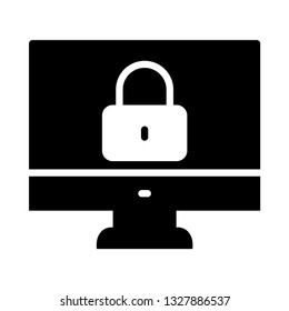 LCD lock glyph icon