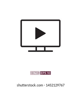 LCD monitor icon vector illustration template