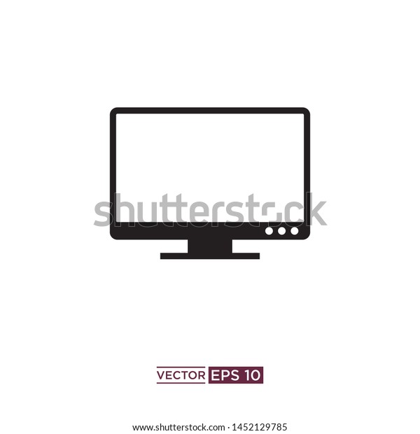 LCD monitor\
icon vector illustration\
template