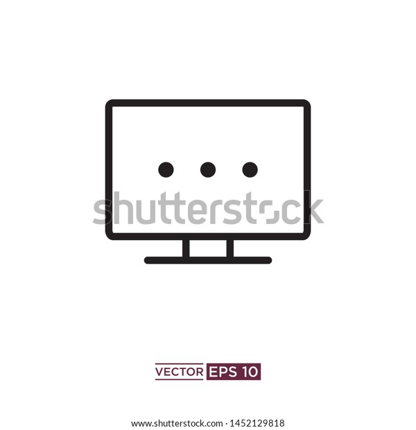 LCD monitor\
icon vector illustration\
template