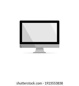 lcd monitor isolated on white