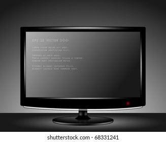 LCD monitor - vector illustration
