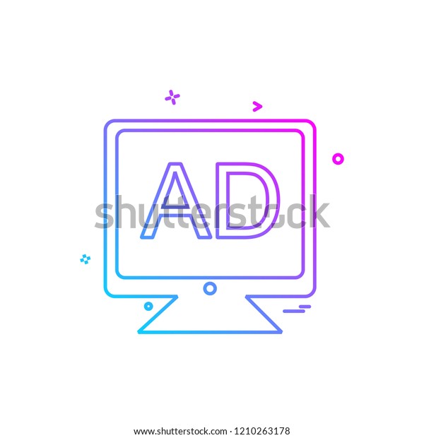 lcd\
multimedia business office icon vector\
desige