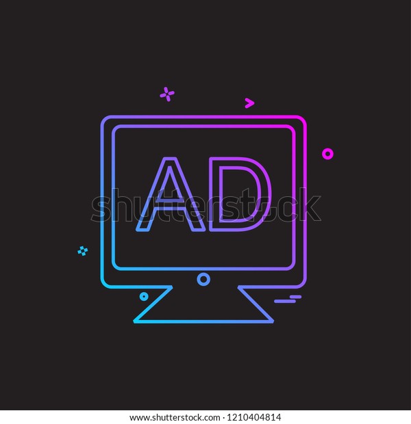 lcd\
multimedia business office icon vector\
desige