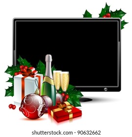  LCD panel with christmas