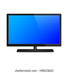 LCD, plasma realistic vector illustration,TV flat screen.