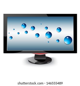 lcd plasma tv, realistic vector illustration
