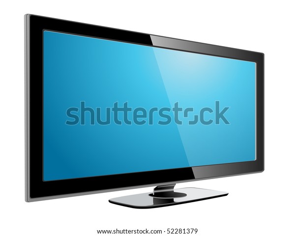 Lcd Plasma Tv Realistic Vector Illustration Stock Vector (Royalty Free ...