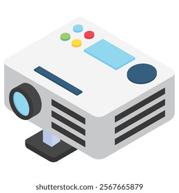 Lcd Projector isometric 3d, Vector EPS 10 for print, digital UI, UX kit, web, app for business, electronic, smart home, technology