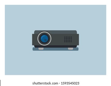 LCD Projector. Simple Flat Illustration