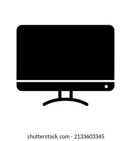 LCD Screen Glyph Icon Black Design