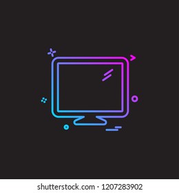 lcd screen icon vector design