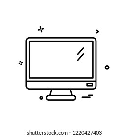 lcd screen icon vector design