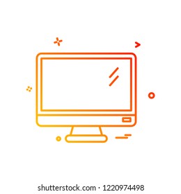 lcd screen icon vector design