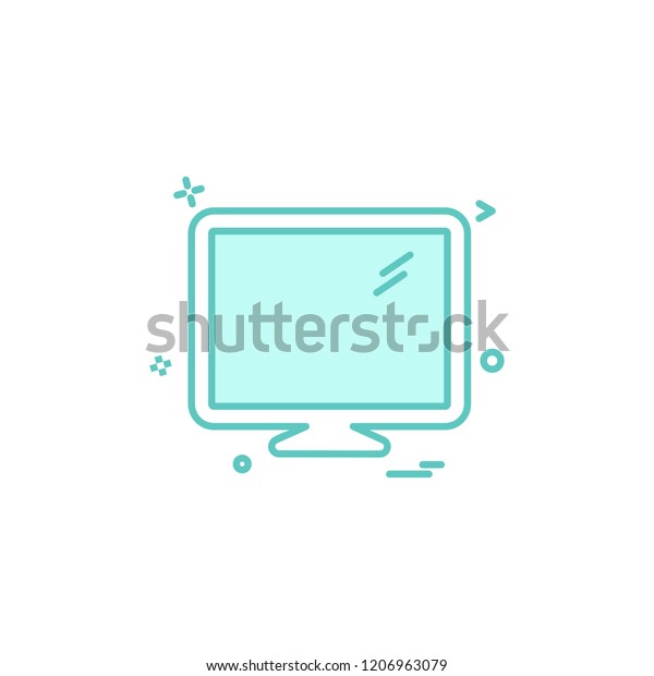 lcd screen icon vector\
design
