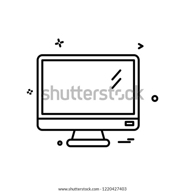 lcd screen icon vector\
design