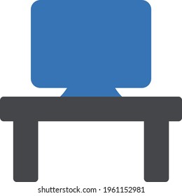 LCD screen vector glyph colour icon