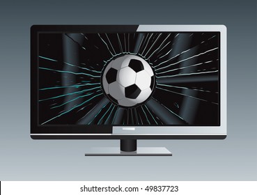 LCD TV Broken Ball Set 2 Vector Drawing