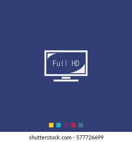 LCD TV FULL HD icon.