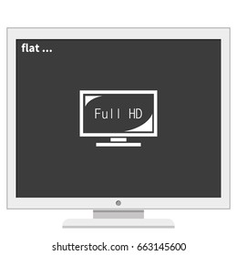 LCD TV FULL HD icon.