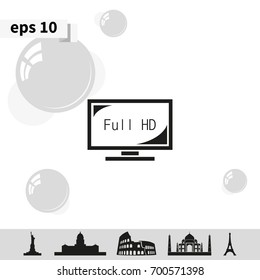 LCD TV FULL HD icon.