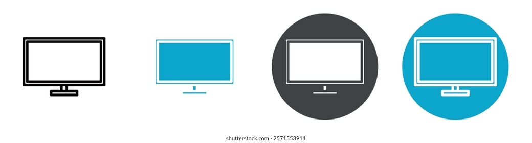 lcd tv icon Vector illustration in black