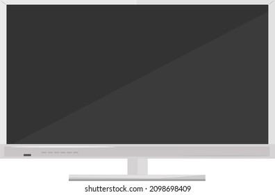LCD TV, illustration, vector on a white background.